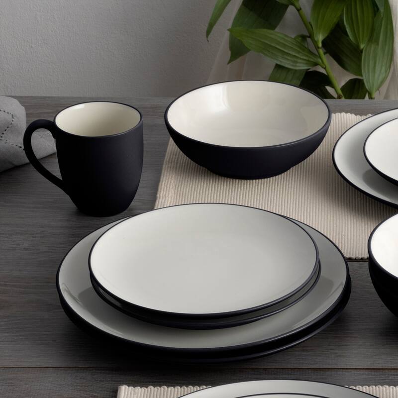 Noritake Colorwave 16-Piece Coupe Dinnerware Set, Service For 4 - Graphite