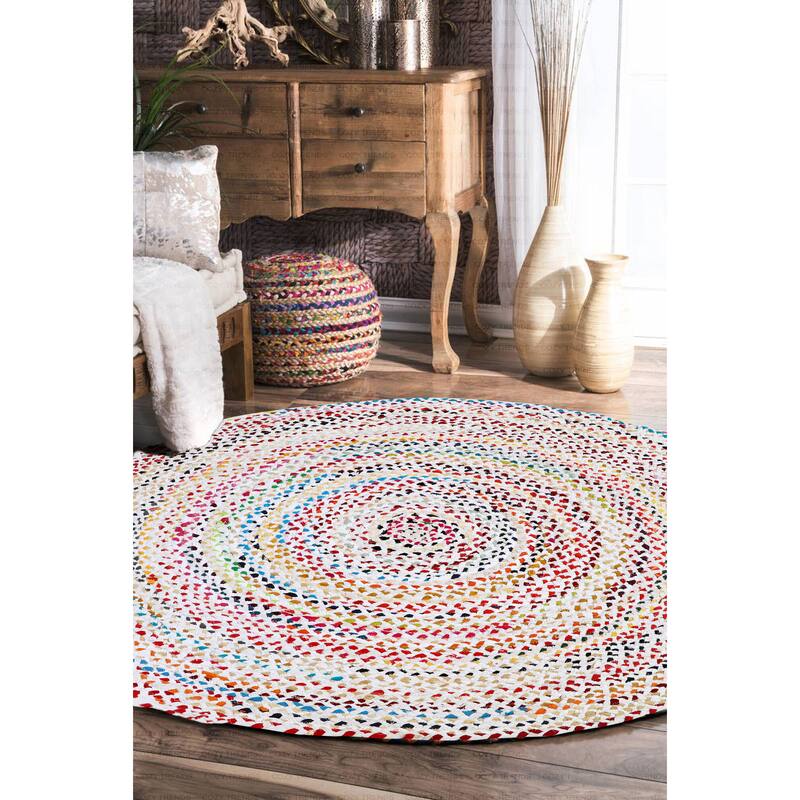 Hand-Woven Colorful Cotton Area Rugs - Vibrant and Artistic Touch for Your Space