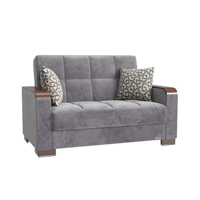 Collection Upholstered Convertible Loveseat With Storage