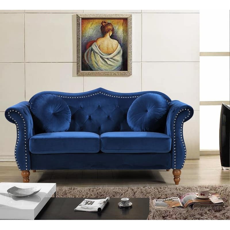 Carbon Classic Nailhead Chesterfield 2 Piece Living Room Set