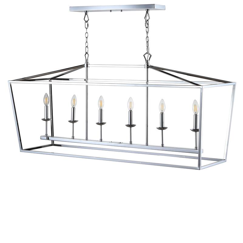 Marion Lantern Metal LED Pendant, by JONATHAN Y