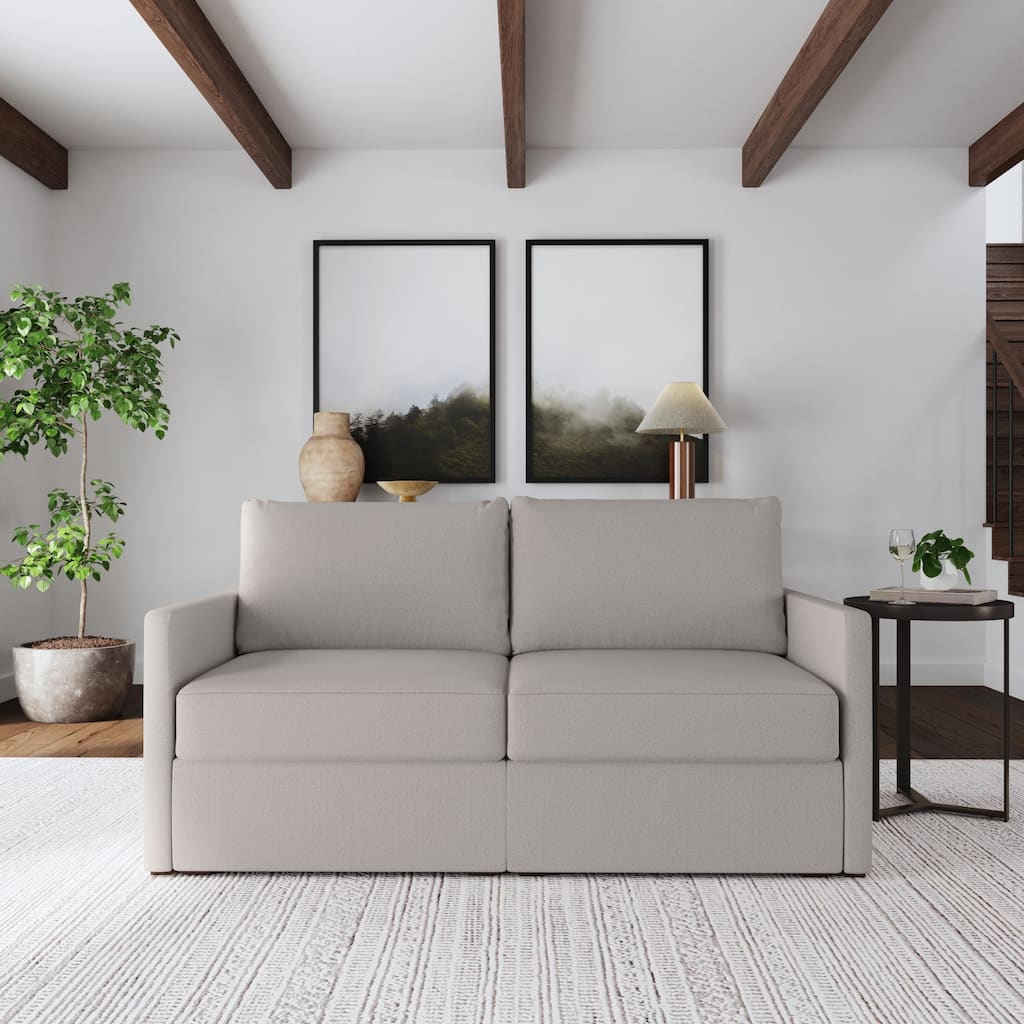 Flex 68" Square Arm Modular Loveseat by Flexsteel - 70" x 35" x 37"
