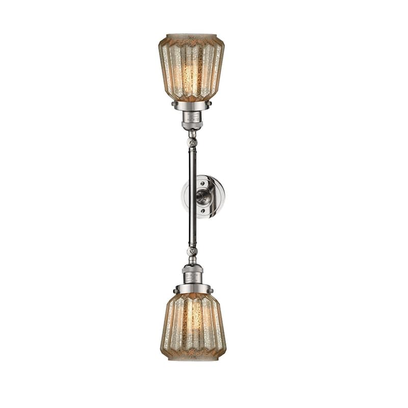 Innovations Lighting Chatham 2 Light 24" Wide Bathroom Vanity Light - Polished Nickel / Mercury