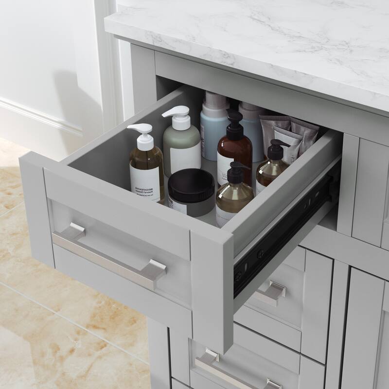 Bathroom Vanity with Marble Top and Sink