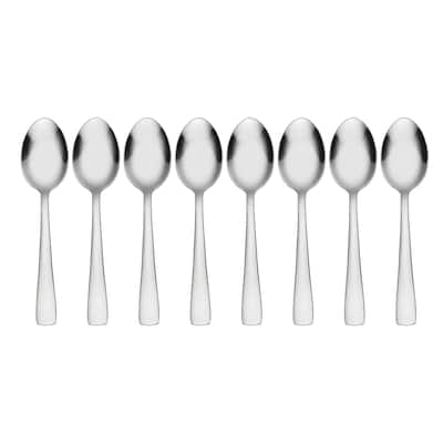 Oneida Zinc Everyday Flatware Teaspoons, Set Of 8