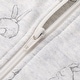 preview thumbnail 3 of 3, 100% Organic Cotton 1.0 Tog Sleeping Bag with Legs Sleeveless Wearable Blanket- Gray Rabbit