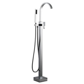 WOWOW Single-Handle Waterfall Freestanding Tub Faucet with Handshower