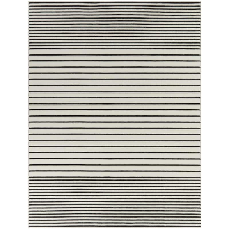 Letitia Modern Striped Indoor/Outdoor Area Rug