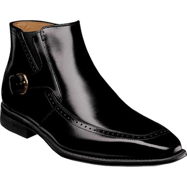 mens black side zip dress boots