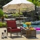 preview thumbnail 2 of 6, Arden Selections Leala Ruby Red Outdoor Deep Seat Cushion Set - 24 W x 24 D in.