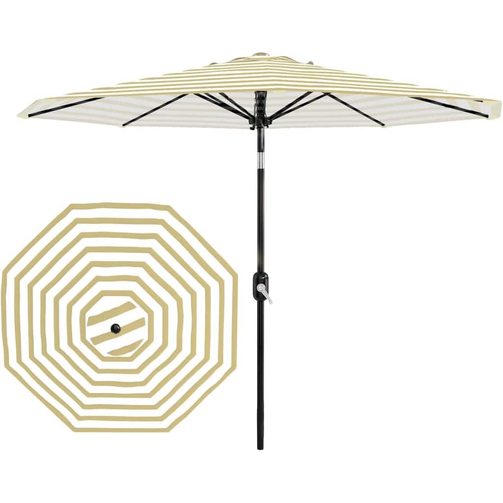 Outdoor 9FT Stripe Outdoor Patio Umbrella, UV Protection Waterproof for Pool Deck Yard