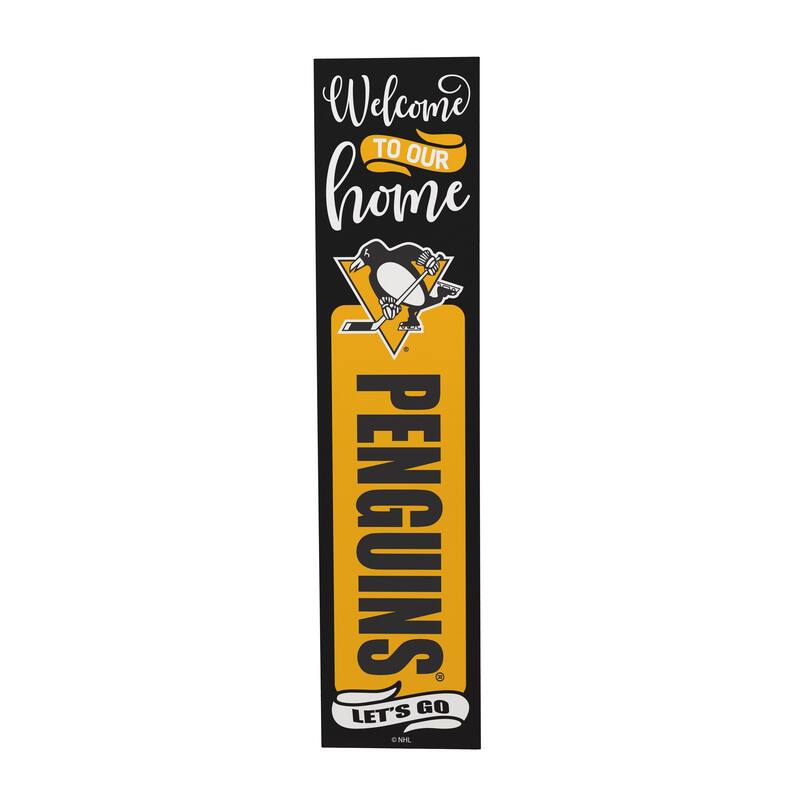 47" Double Sided Seasonal Porch Leaner, Pittsburgh Penguins - 47" x 11.25"