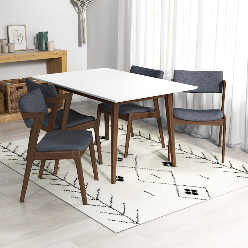 Ariel Mid Century Modern 5 Piece Dining Room Set