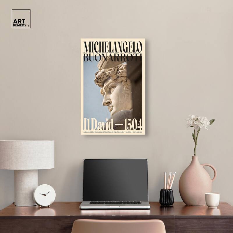 David in Marble Canvas by Art Remedy, Gallery Wrapped