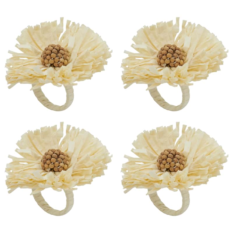 Raffia Charm Napkin Ring (Set of 4)