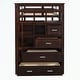 preview thumbnail 22 of 51, Hardwood Twin Over Twin Bunk Bed with Trundle and Staircase