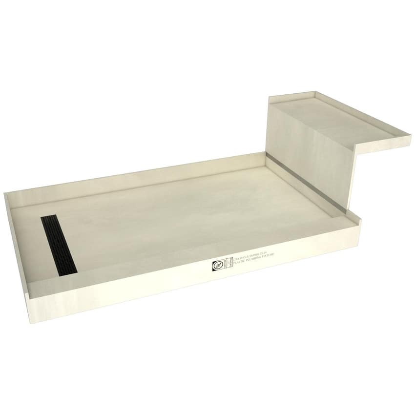 Tile Redi RT3248LRB32KIT Base'N Bench 60" x 32" Rectangular Shower