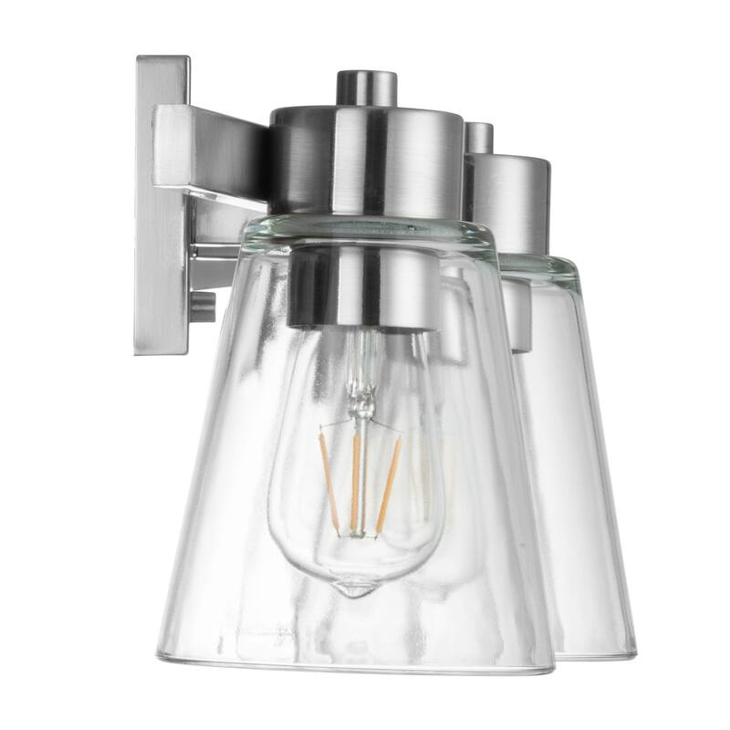 Prominence Home Fairendale Brushed Nickel Farmhouse Vanity & Bathroom Light - Brushed Nickel