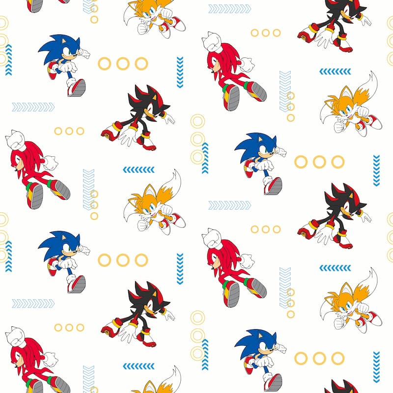 RoomMates Sonic The Hedgehog Let's Roll Peel and Stick Wallpaper