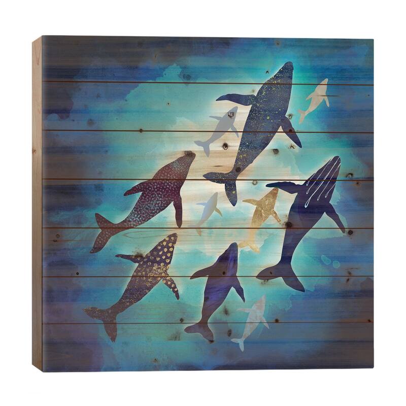 Light Above Print On Wood by SpaceFrog Designs - Multi-Color - 26x26x1.5