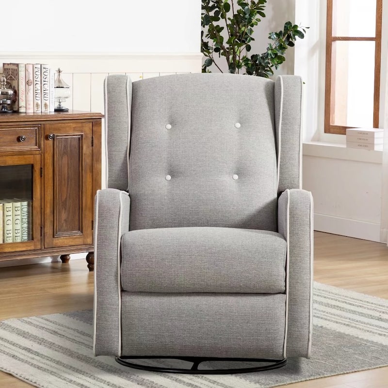 Swivel Rocker Recliner Chair, Nursery Glider Chair, Nursery Rocking Chairs, Manual Reclining Chair