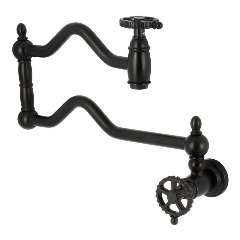 Kingston Brass KS210.CG Fuller 4.5 GPM Wall Mounted Single Hole Pot - Matte Black