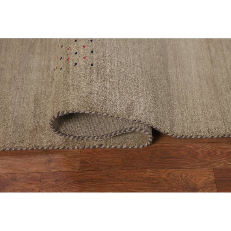 Little Animals Design Gabbeh Oriental Area Rug Handmade Wool Carpet - 6'6"x 9'9"