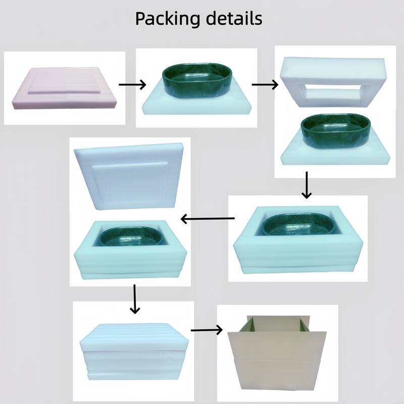 Roomfitters Marble Bathroom Vessel Sink, Natural Stone Countertop Wash Basin, Polished Oval Vanity Sink