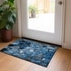 preview thumbnail 100 of 135, Machine Washable Indoor/ Outdoor Modern Floral Chantille Rug