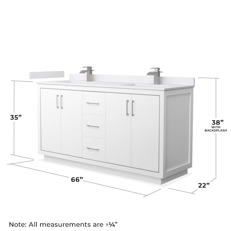 Wyndham Collection WCF1111-66D-VCA-M58 Icon 66" Free Standing Double