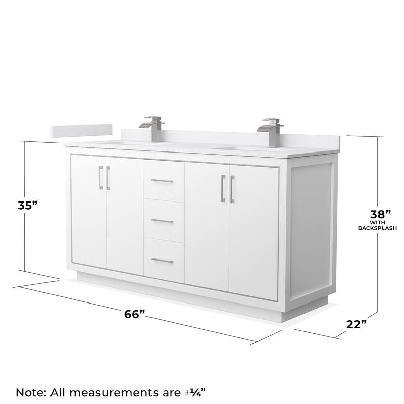 Wyndham Collection WCF1111-66D-VCA-MXX Icon 66" Free Standing Double