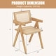 preview thumbnail 5 of 7, Set of 2 Rattan Accent Chairs with Natural Bamboo Frame-Natural - 20" x 20.5" x 32" (L x W x H)