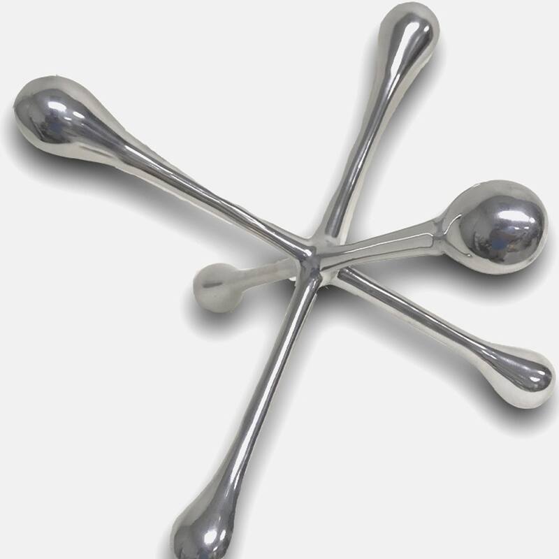 HomeRoots 12" Silver Finish Extra Large Decorative Jack - 12' X '9' X '12