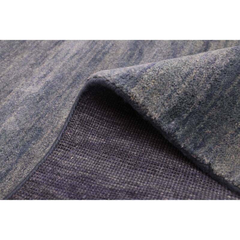 ECARPETGALLERY Hand-knotted Pak Finest Gabbeh Light Denim Blue Wool Rug - 4'0 x 6'0