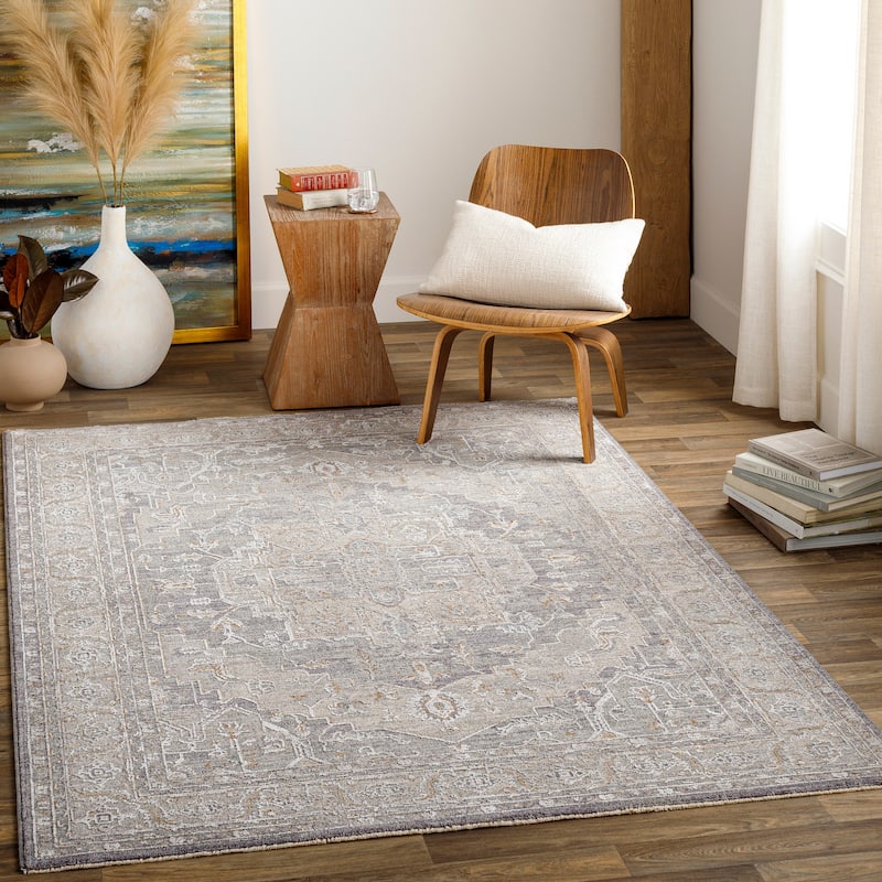 Livabliss Florina Vintage Distressed Area Rug - Coal - 12' x 15'
