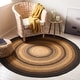 preview thumbnail 19 of 146, SAFAVIEH Handmade Braided Chandrima Cotton Rug 3' Round - Gold/Sage