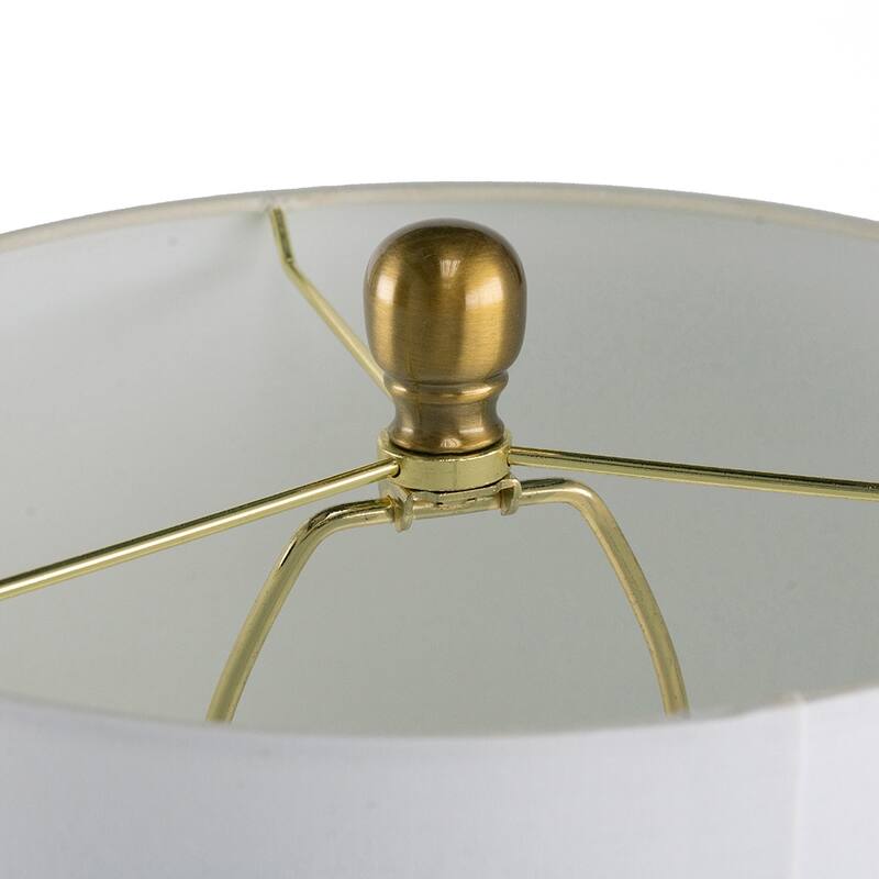 Metal Table Lamp Gold Black 11x11x30 Inch Minimalist Contemporary Design