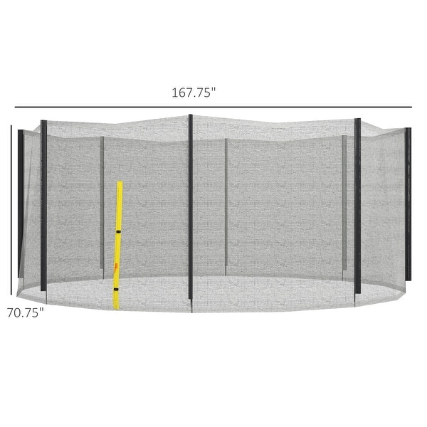 Soozier Trampoline Safety Net for 14ft Round Trampoline with 8 Straight Poles
