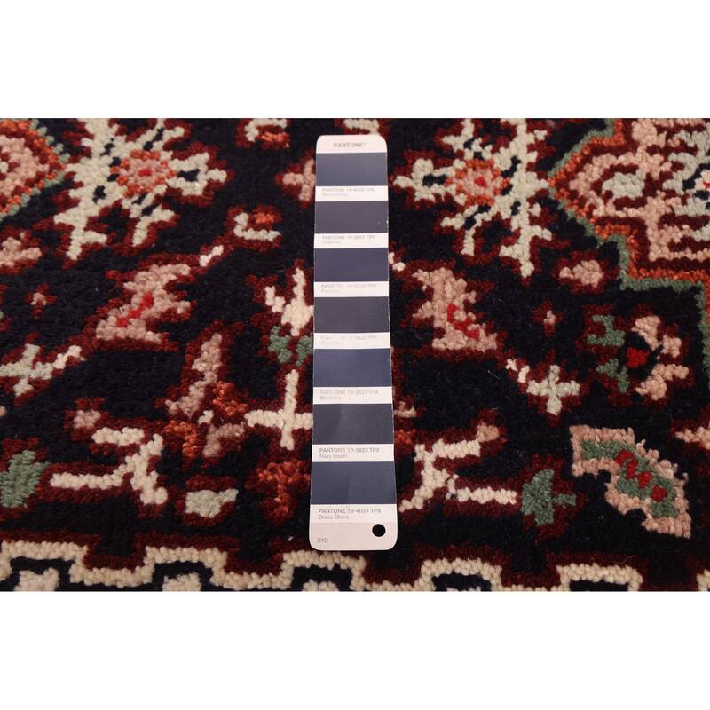 ECARPETGALLERY Hand-knotted Serapi Heritage Dark Navy Wool Rug - 2'6 x 15'6