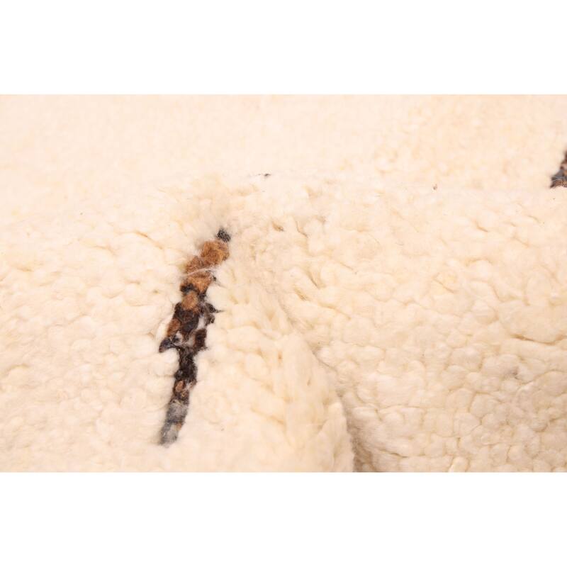 ECARPETGALLERY Hand-knotted Looma Cream Wool Rug - 7'11 x 10'2