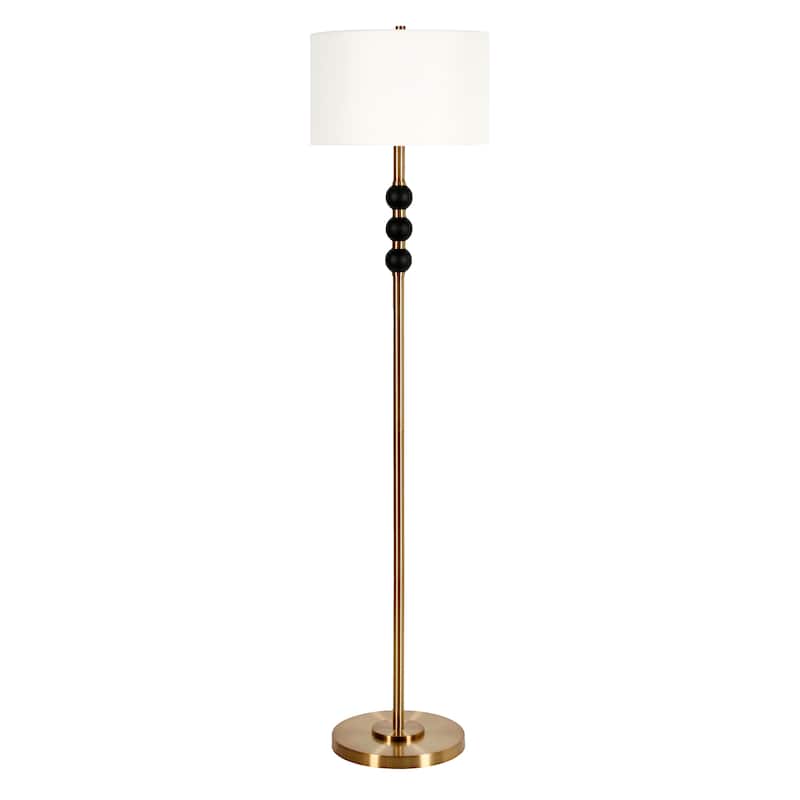 Bernard Floor Lamp - Two-Tone Brass and Blackened Bronze