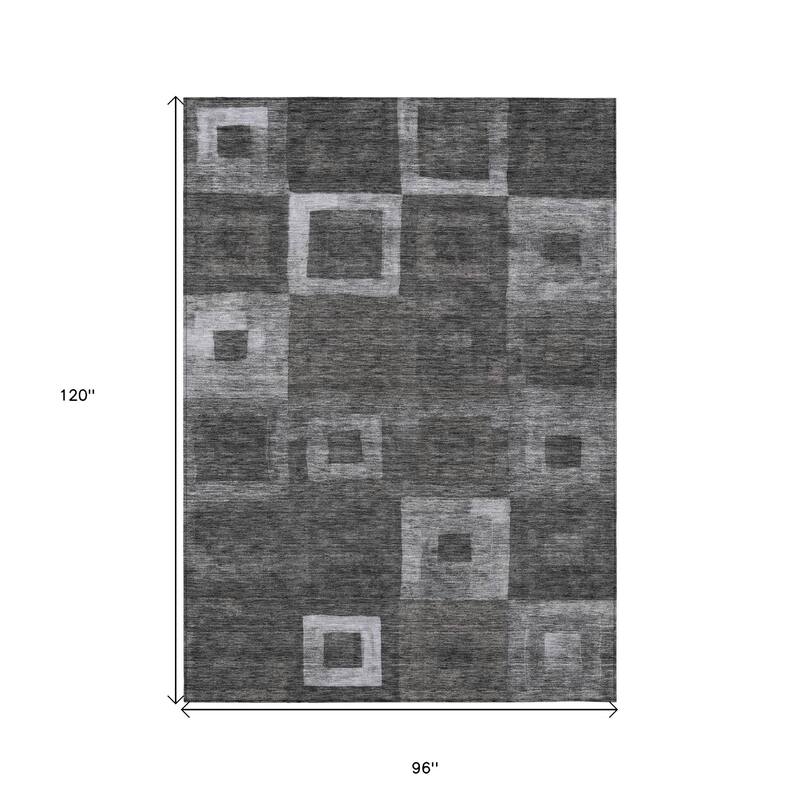 HomeRoots Geometric Transitional Rectangle Outdoor Rug