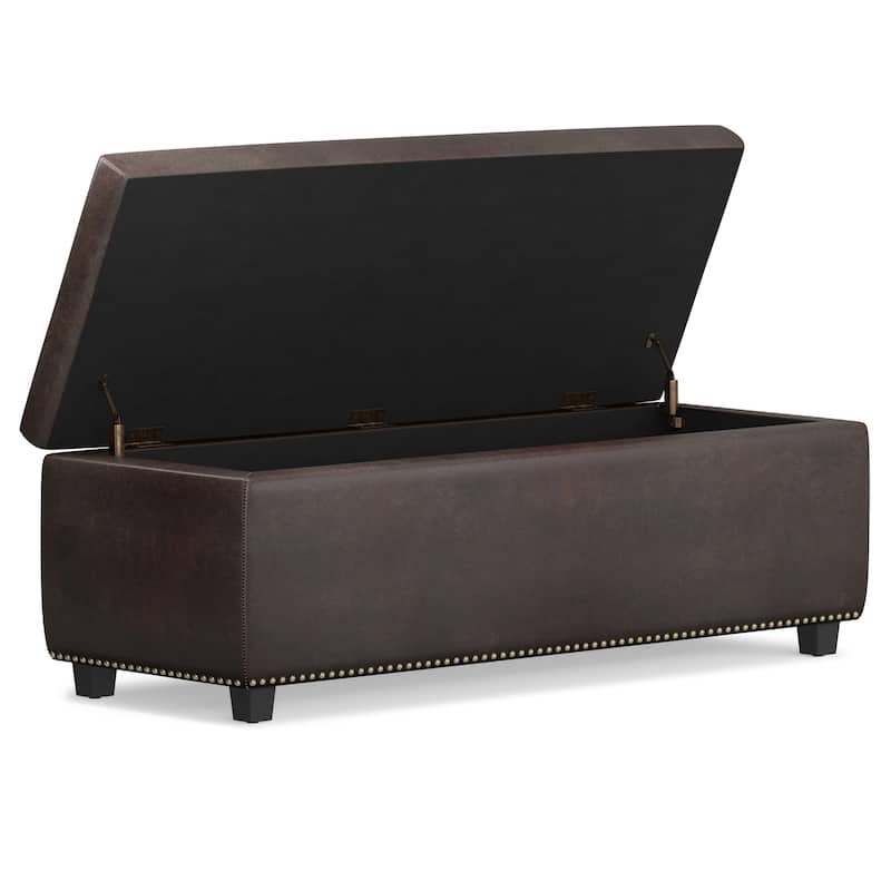 WYNDENHALL Springfield 48 inch Wide Rectangle Storage Ottoman