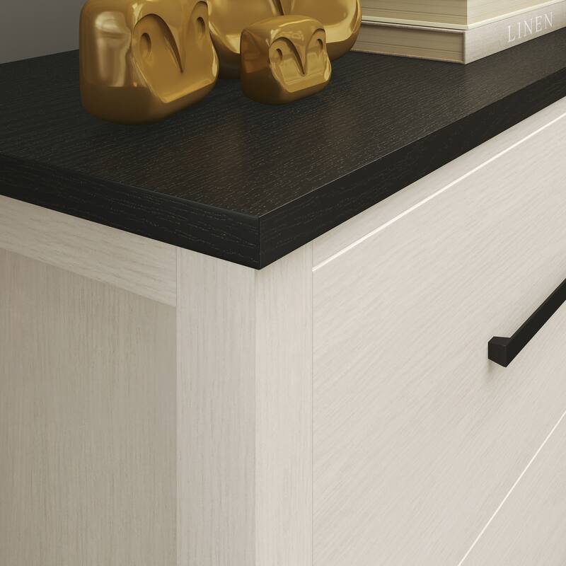 Roundhill Furniture Realynn 4-Drawer Bedroom Chest, Off-White Finish