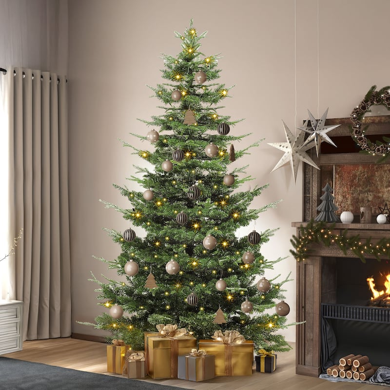 Elegant Pre-Lit Artificial Christmas Tree Collection , Multiple Styles with Remote Control & Snow Flocking