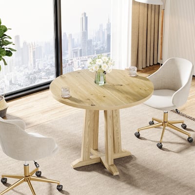 Small Conference Table 31.5" Round Office Meeting Table - N/A