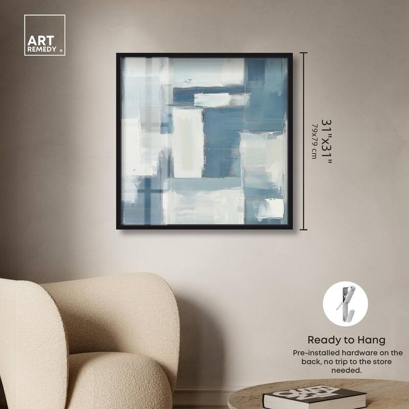 Deconstructed Blue III Shadowbox by Art Remedy