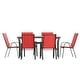 preview thumbnail 19 of 24, Commercial 7 Pc Outdoor Patio Dining Set with Glass Table and 6 Chairs