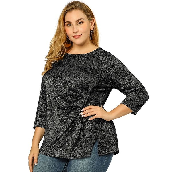 Plus size half sleeve tops Clearance