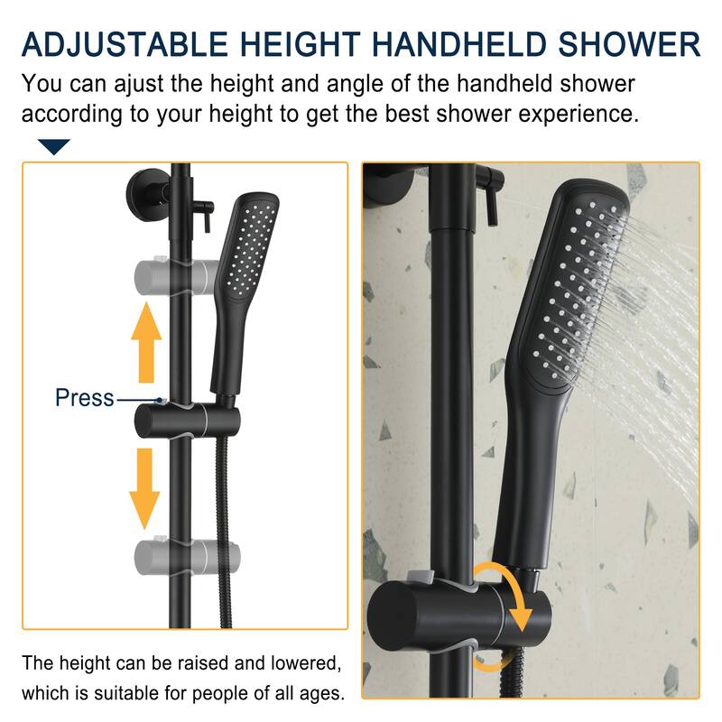10" Rainfall Shower head and Handheld Shower Head Set